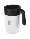 Tazas metálicas con tapa y asa 400 ml