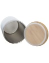 Vasos de acero inoxidable con tapa de bambú 300 ml