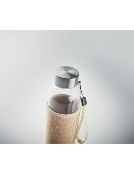 Botellas de cristal funda de neopreno y yute 500 ml