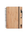 Cuadernos A5 con tapa y bolígrafo de bambú