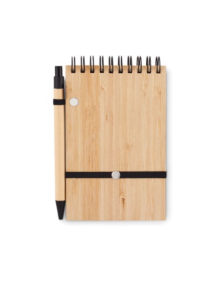 Cuadernos A6 con tapa de bambú