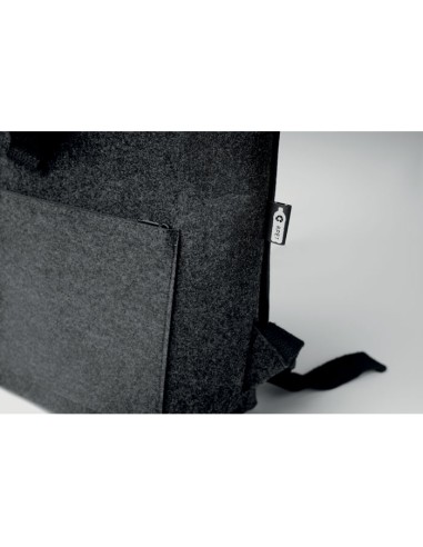 Mochilas de fieltro RPET con correa y bolsillo