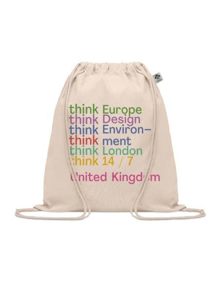 Mochilas de cuerdas de algodón orgánico 140g