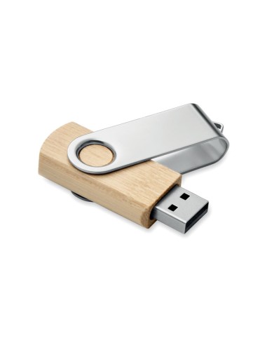 Memorias USB con carcasa de bambú y cubierta...