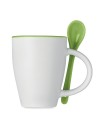 Tazas de café de cerámica con cuchara 250 ml