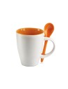 Tazas de café de cerámica con cuchara 250 ml