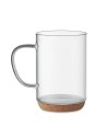 Tazas de cristal con base de corcho 400 ml