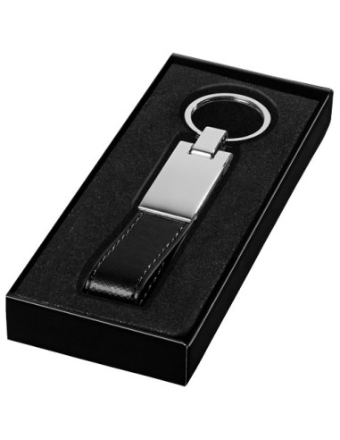 Llaveros plateados con correa de color