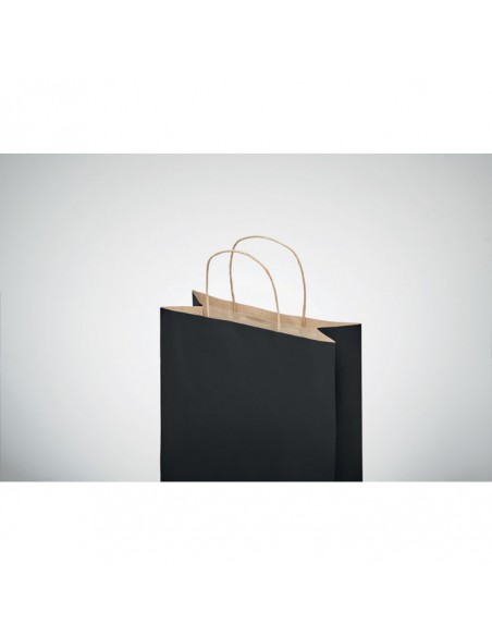 Bolsas de papel tamaño S 90g con asa torcida y fuelle