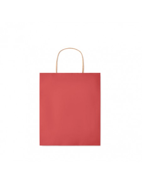 Bolsas de papel tamaño S 90g con asa torcida y fuelle