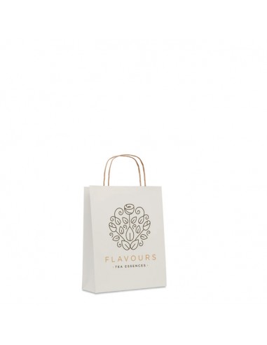 Bolsas de papel tamaño S 90g con asa torcida y...