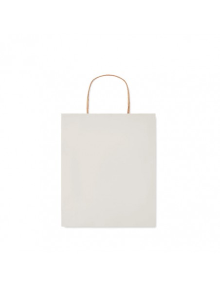Bolsas de papel tamaño S 90g con asa torcida y fuelle