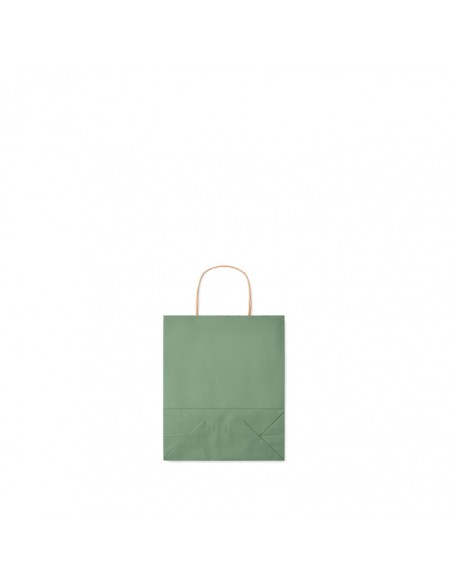 Bolsas de papel tamaño S 90g con asa torcida y fuelle