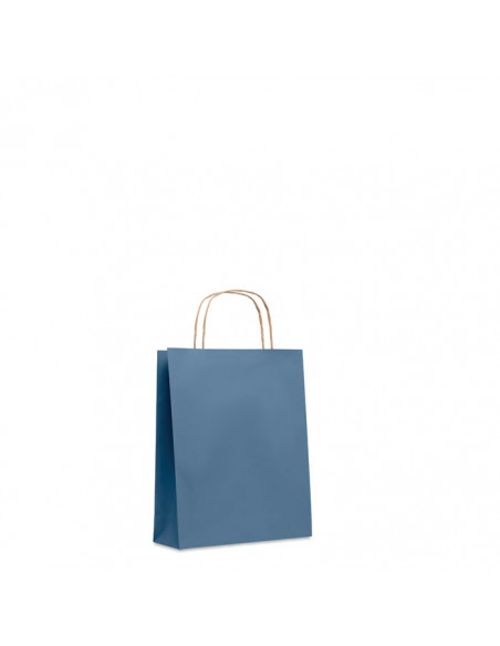 Bolsas de papel tamaño S 90g con asa torcida y fuelle