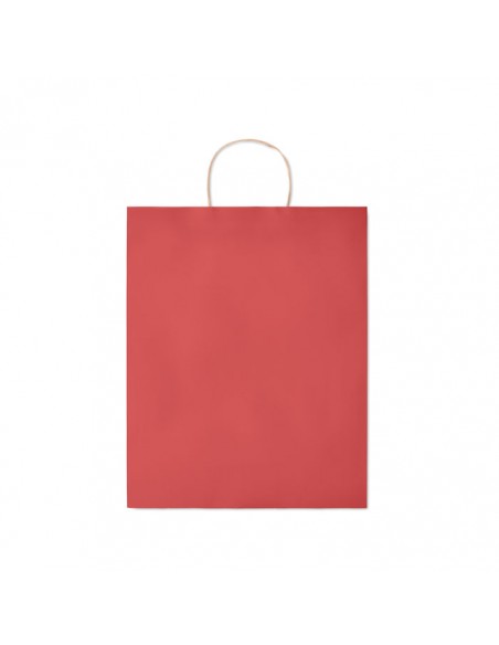 Bolsas de papel tamaño S 90g asa corta torcida y fuelle