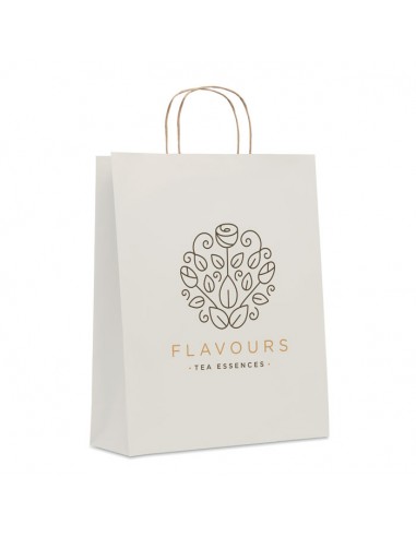 Bolsas de papel tamaño S 90g asa corta torcida...
