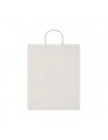 Bolsas de papel tamaño S 90g asa corta torcida y fuelle