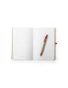 Libretas A5 RPET con bolígrafo y con acabado cosido