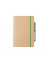 Libretas A5 RPET con bolígrafo y con acabado cosido