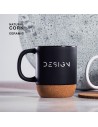 Tazas cerámica con base de corcho 420 ml