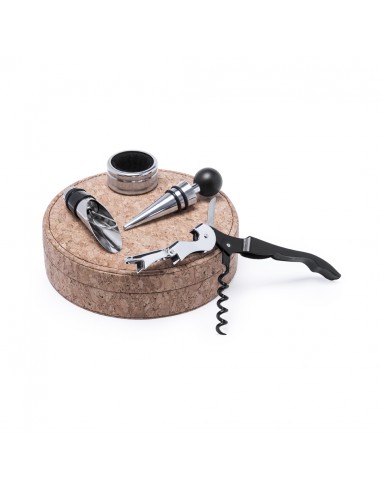 Estuches de vino circulares con 4 accesorios