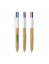 Bolígrafos Bic 4 colores wood style