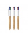 Bolígrafos Bic 4 colores wood style