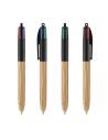 Bolígrafos Bic 4 colores wood style