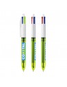 Bolígrafos Bic 4 colores fluo