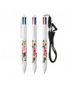 Bolígrafos Bic 4 colores con lanyard