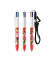 Bolígrafos Bic 4 colores con lanyard
