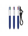 Bolígrafos Bic 4 colores soft con lanyard