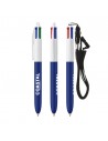 Bolígrafos Bic 4 colores soft con lanyard