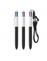 Bolígrafos Bic 4 colores soft con lanyard