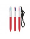 Bolígrafos Bic 4 colores soft con lanyard
