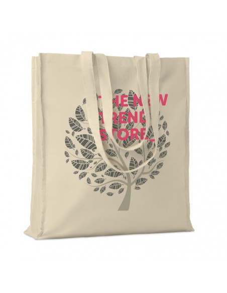 Bolsas de algodón premium 140g con fuelle