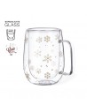 Tazas térmicas de cristal con diseño navideño 400 ml