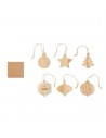 Sets de 6 adornos de Navidad de madera de haya