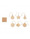 Sets de 6 adornos de Navidad de madera de haya
