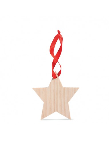 Adornos navideños en forma de estrella de madera