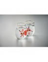 Sets de 2 vasos de cristal con diseño navideño