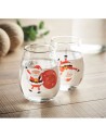 Sets de 2 vasos de cristal con diseño navideño