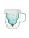 Tazas navideñas de cristal 250 ml
