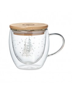 Tazas de vidrio navideños...