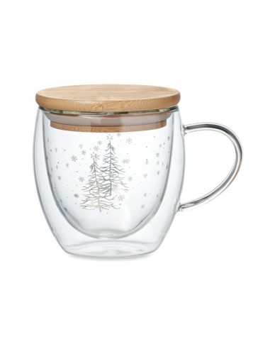 Tazas de vidrio navideños 220 ml