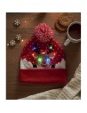 Gorros navideños de punto con luz LED