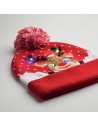 Gorros navideños de punto con luz LED