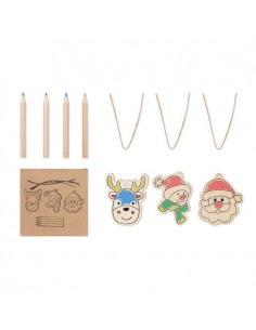Sets de 3 adornos de madera...