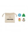 Sets de 4 gomas de borrar navideñas