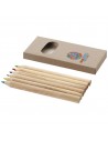 Sets de 6 lápices de colores de madera de álamo